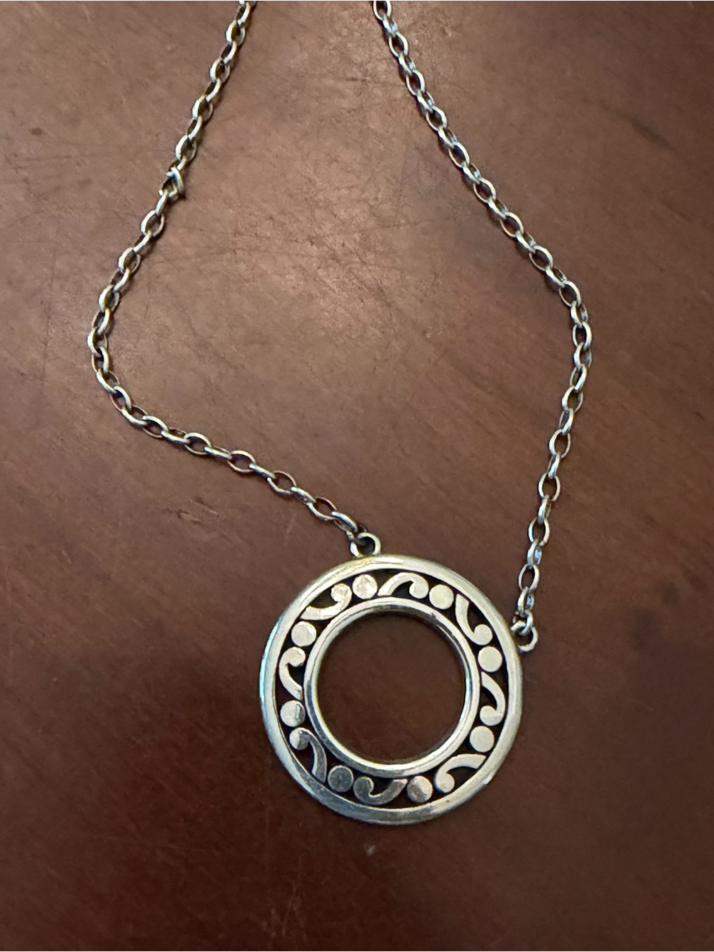 Brighton Silver Circle Pendant Necklace